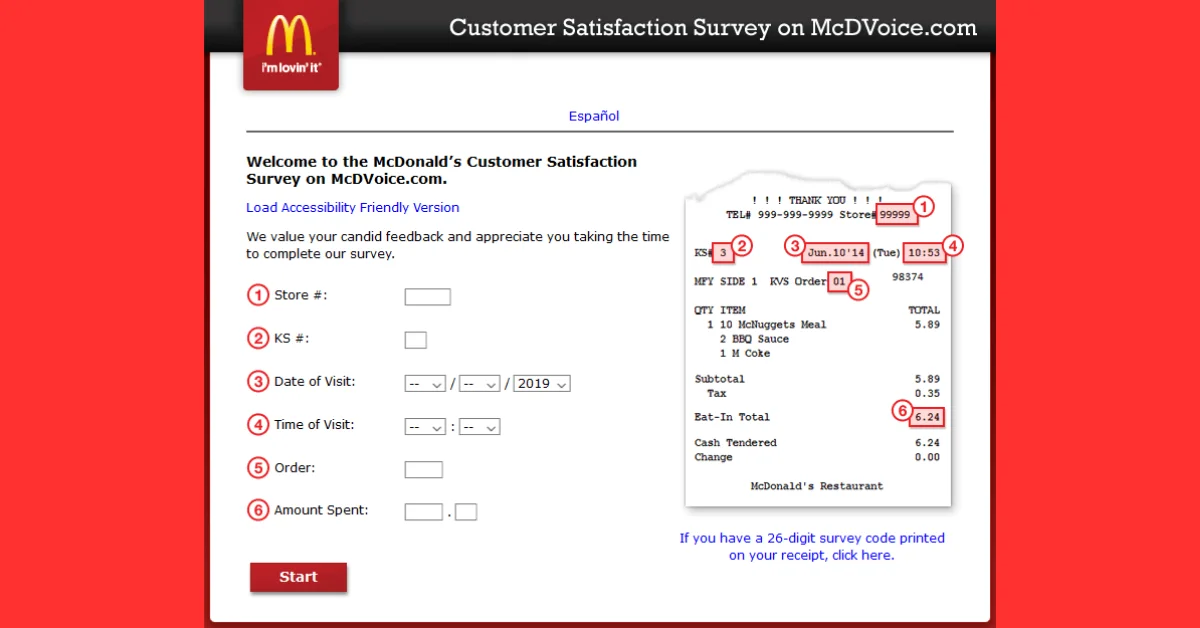 mcdvoice.com survey