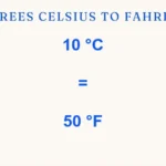 10 degrees celsius to Fahrenheit