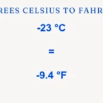 23 degrees celsius to Fahrenheit